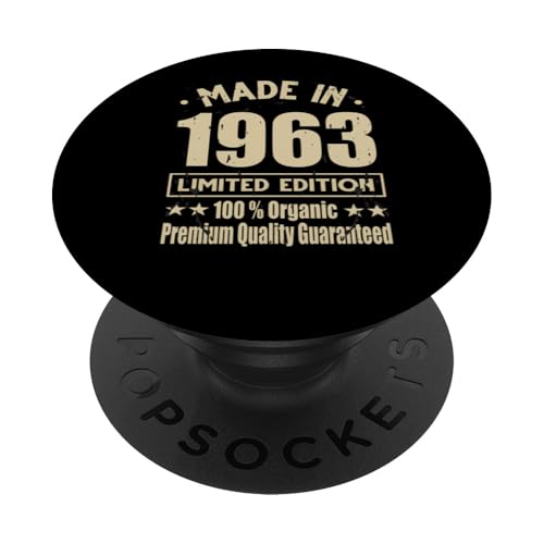 Edición Limitada 1963 Cumpleaños 1963 Nacido en 1963 PopSockets PopGrip Adhesivo