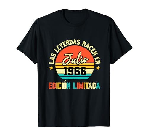 Las Leyendas nacen en Julio 1966 58 Cumpleaños Camiseta