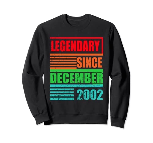 20 cumpleaños Legendario diciembre 2002 Regalo de cumpleaños Sudadera