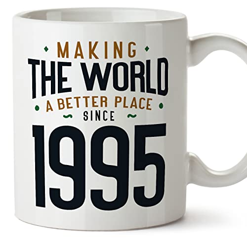 MUGFFINS Tazas 1995 Cumpleaños - En Inglés - Making the World a Better Place - 11 oz / 330 ml -...