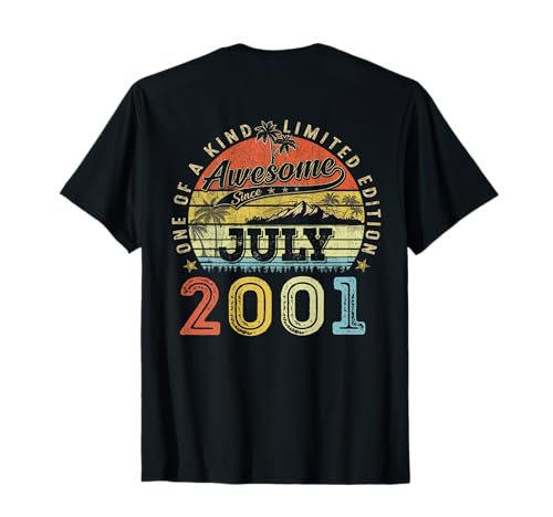 (ON Back) Edición Limitada 25 2001 Julio 25 cumpleaños Camiseta