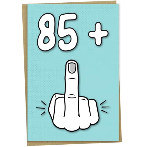 Tarjeta de cumpleaños número 86, 85 + 1, divertida tarjeta de cumpleaños para mujeres u hombres...