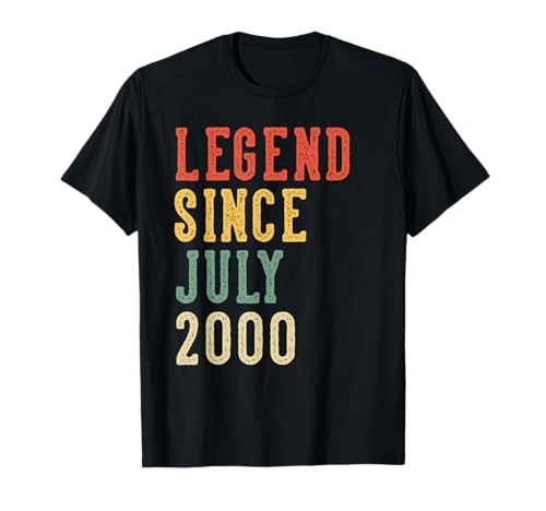 Leyenda Desde el 26 de Julio Cumpleaños 2000 Hombres Mujeres 26 Años Camiseta