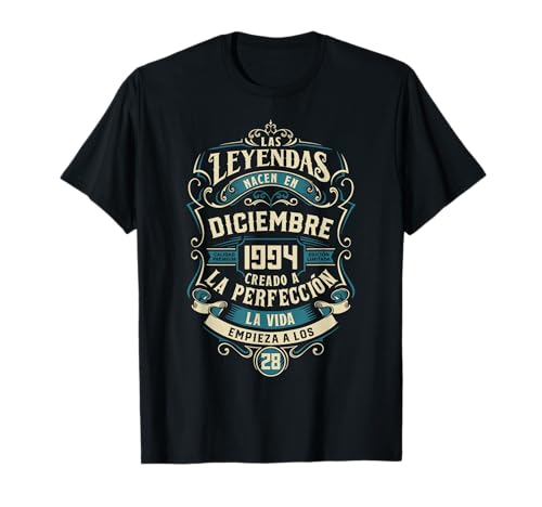 Leyendas Fiesta Cumpleaños 28 Años Nacidos Diciembre 1994 Camiseta
