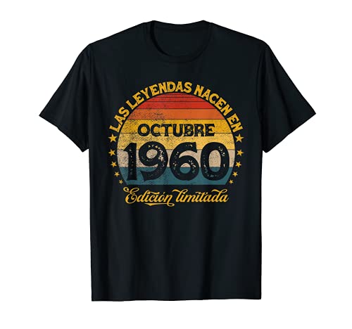 Las Leyendas Nacen En Octubre 1960 60 años Cumpleaños Camiseta