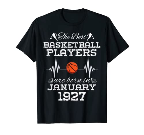 97 años de edad, cumpleaños en enero de 1927, mejores jugadores de baloncesto Camiseta