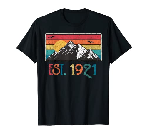 Est. 1921 101 Años De Ser Impresionante 1921 Cumpleaños Camiseta