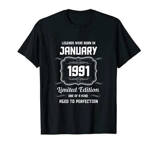 Feliz Cumpleaños Enero 1991 Camiseta