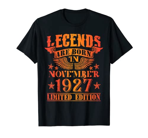 Cumpleaños Noviembre 1927 Edición Limitada Regalo Vintage Camiseta