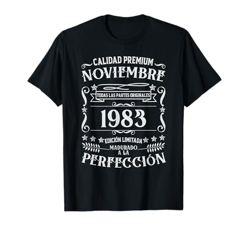 42 cumpleaños Nacido en Noviembre de 1983 Vintage 42 años Camiseta