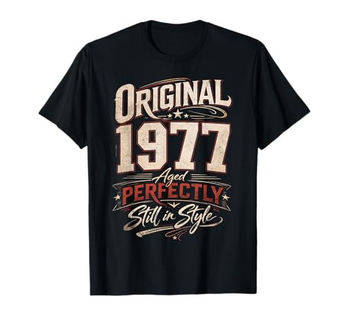 49 Cumpleaños Hombre y Mujer Regalo Vintage Año 1977 Camiseta