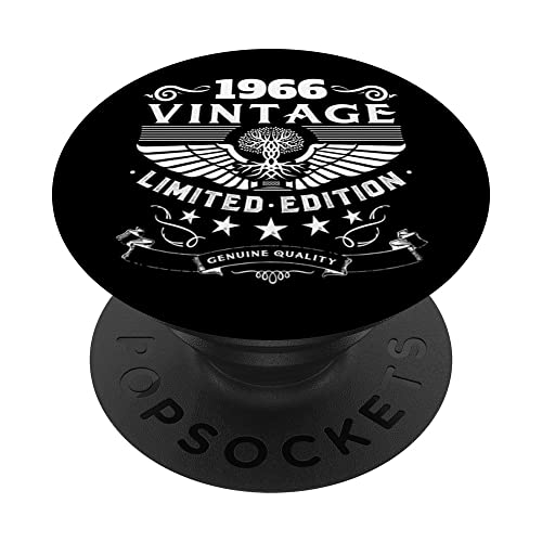 Retro 1966 cumpleaños Popsocket divertido 1966 cumpleaños regalos 1966 PopSockets PopGrip Intercambiable
