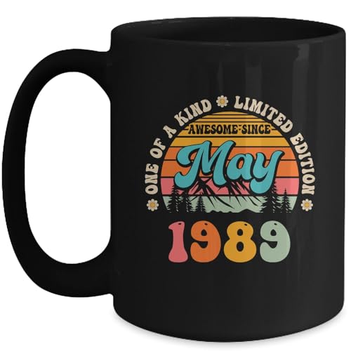 Taza De Té 36Th Years Old Awesome Since May 1989 36Th Birthday Taza De Cerámica Clásico Tazas...