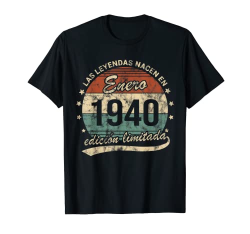 Las Leyendas Nacen En Enero 1940 Hombre o Mujer Retro Camiseta