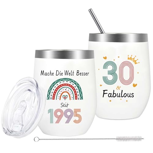 Regalos para el 30 cumpleaños de mujeres, 1995 cumpleaños taza de vino de acero inoxidable, regalo...