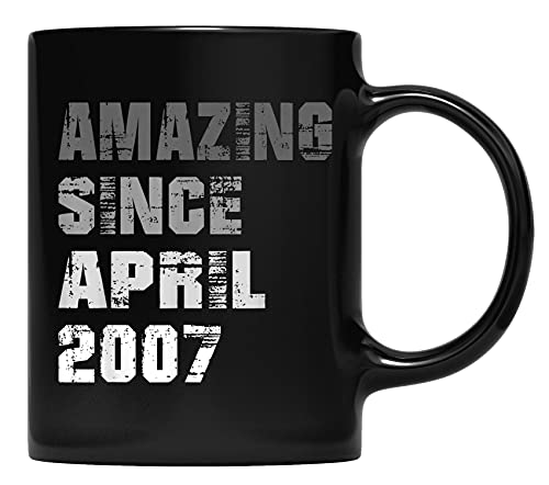 Disfraces de cumpleaños 13 de la vendimia Increíble desde abril de 2007 Taza de café para padre y madre, abuelo, abuela y amigos regalos