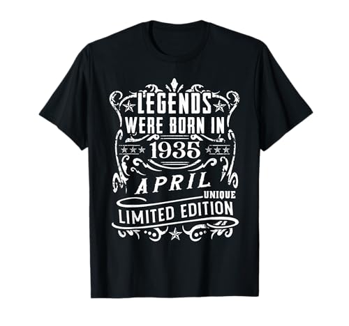 Cumpleaños Abril 1935 Edición Limitada Regalo April Camiseta