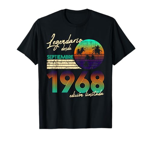 Calendario de regalos de cumpleaños para hombre desde septiembre de 1968 Camiseta