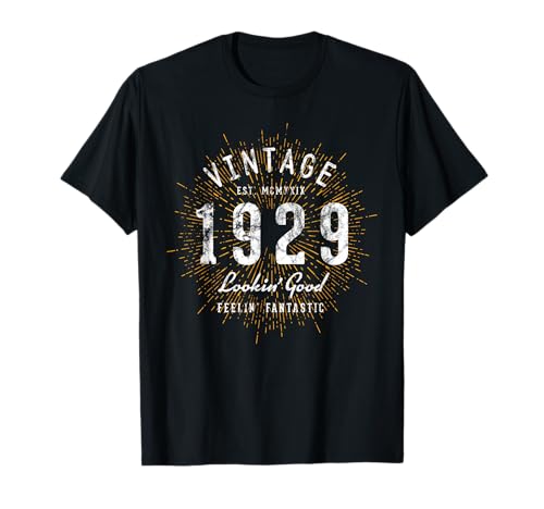 Retro Cumpleaños 1929 Vintage Camiseta