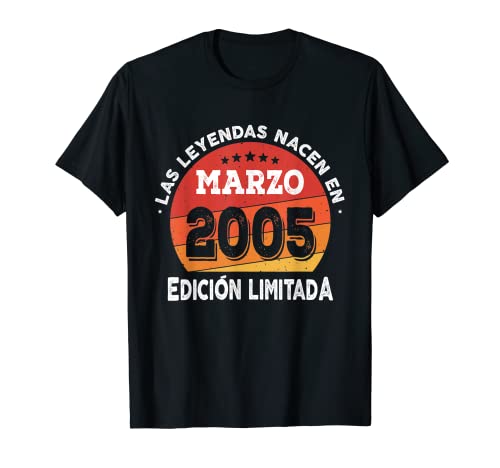 18 años Cumpleaños Las Leyendas nacen en Marzo de 2005 Camiseta