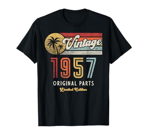 Vintage 1957 Original Piezas Palmas 69 Cumpleaños Camiseta