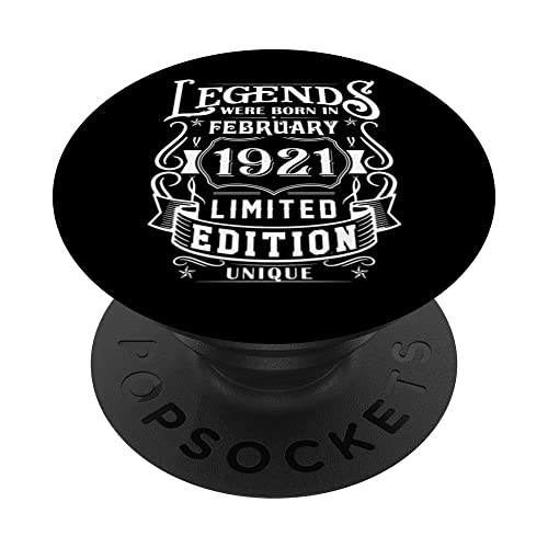 Cumpleaños Febrero 1921 Edición Limitada Regalo February PopSockets PopGrip Intercambiable