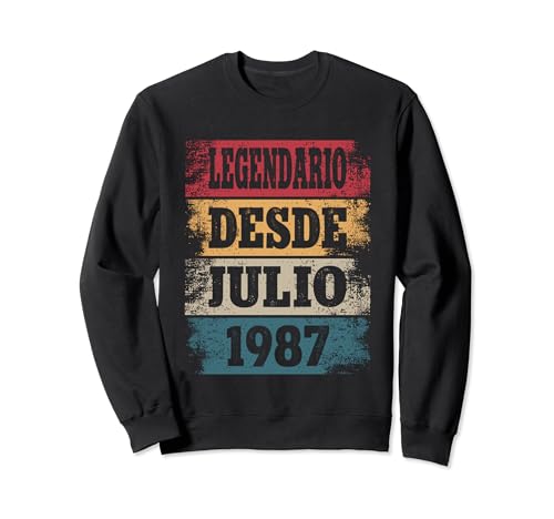 Legendario Desde Julio 1987 - Cumpleaños 37 Años Sudadera