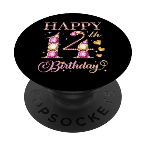 Feliz cumpleaños 14 años 14 años niños niñas Fiesta de cumpleaños PopSockets PopGrip Adhesivo