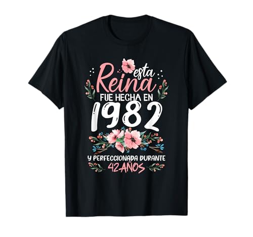 44 Años Regalo de Cumpleaños Mujer Hecha En 1982 44 Años Camiseta