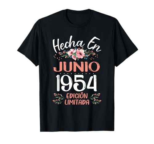 Hecha En Junio 1954 Mujer Regalo 71 Años Cumpleaños Camiseta