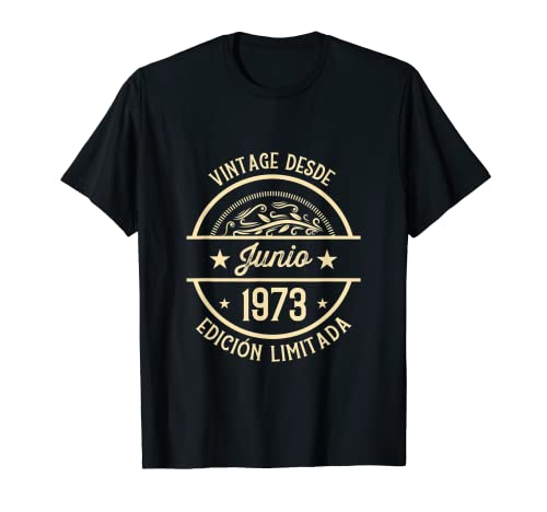 Cumpleaños Hombre Regalos Vintage Desde Junio 1973 Camiseta