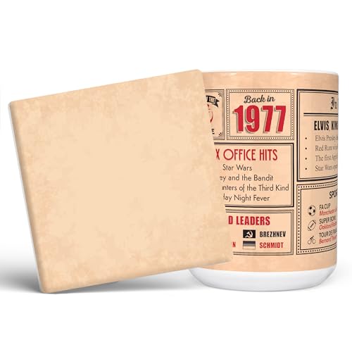 Mug Monster - Regalo de 46 cumpleaños – Taza de regreso en 1977 en este año, regalo para hombres...