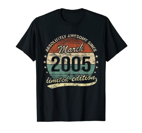 Fantastico desde Marzo 2005 Hombre o Mujer Cumpleaños Camiseta