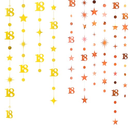 KEWUF decoracion 18 cumpleaños, photocall 18 cumpleaños, decoracion cumpleaños, Guirnalda Feliz...