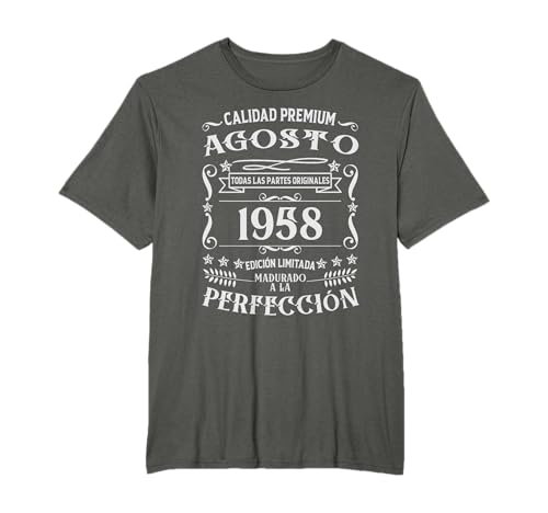 67 cumpleaños Nacido en Agosto de 1958 Vintage 67 años Camiseta