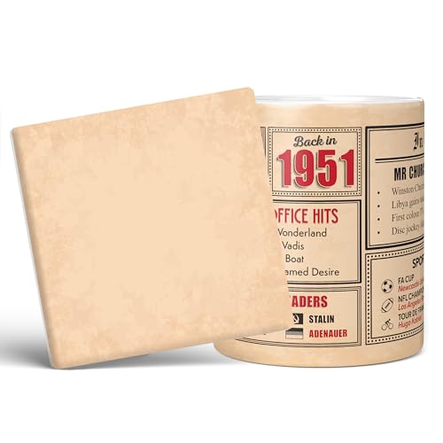 Mug Monster - Regalo de 74 cumpleaños – Taza de regreso a 1951 en este año, regalo para hombres...