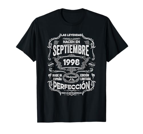 Mujer Leyendas Septiembre 1998 Hombre Mujer 27 Años Cumpleañ Camiseta