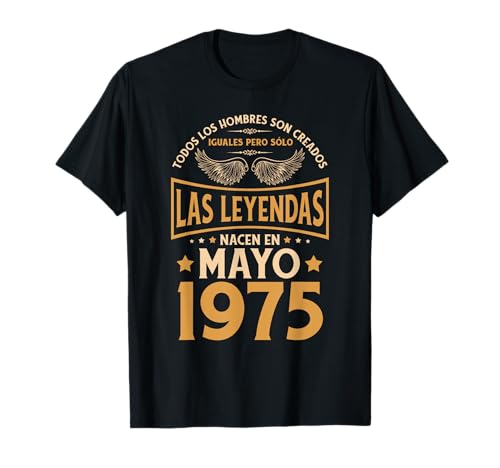 Regalos de cumpleaños para hombre The Legends Mayo 1975 Camiseta
