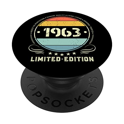 1963 edición limitada 1963 cumpleaños Popsocket para mujeres y hombres PopSockets PopGrip...