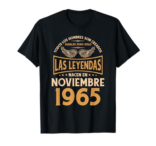 Cumpleaños Hombre Regalos Las Leyendas Noviembre 1965 Camiseta