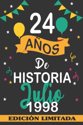 24 Años De Historia Julio 1998: 24 años. Libro de visitas, cuaderno, 110 páginas de...