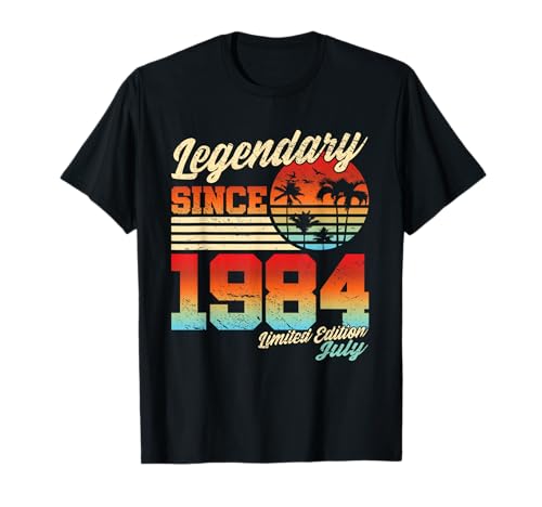 40 Años Cumpleaños Hombre Mujer Nacido en Julio 1984 Camiseta