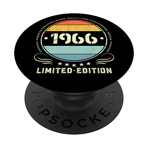 1966 Edición limitada 1966 cumpleaños Popsocket para mujeres y hombres PopSockets PopGrip...