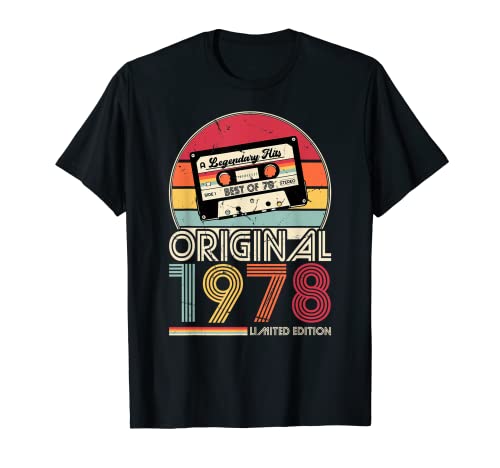 1978 Vintage Cumpleaños Retro Edición Limitada Hombres Mujer Regalo Camiseta