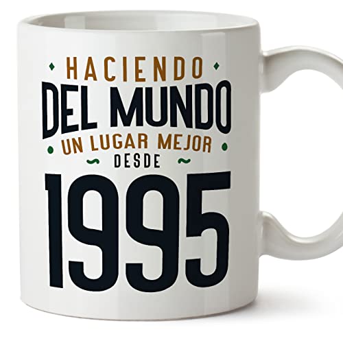MUGFFINS Tazas 1995 Cumpleaños - En Español - Haciendo del Mundo un Lugar Mejor - 11 oz / 330 ml -...