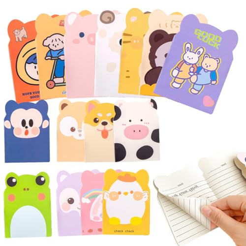 HABNI 15 Piezas Mini Cuaderno Pequeño 12x8cm,Cuaderno de Animales Simpáticos, Cuaderno de...
