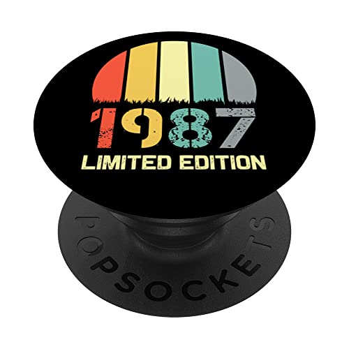 Born In 1987 Edición Limitada 1987 Cumpleaños Popsocket 1987 PopSockets PopGrip Intercambiable
