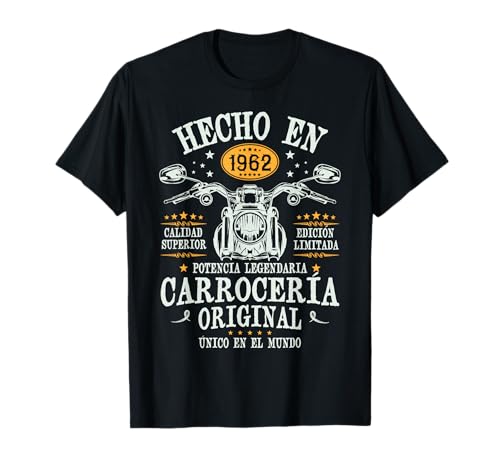 Hecho en 1962 - 63 Años Cumpleaños Moto Biker Hombre Motero Camiseta