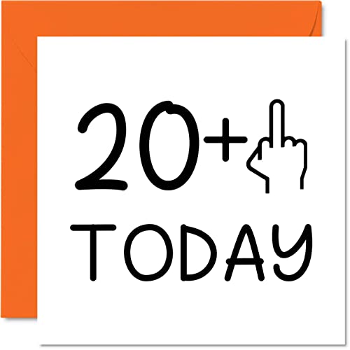 Tarjeta de cumpleaños para 21 años, divertida para mujeres, diseño de dedo medio de la edad –...