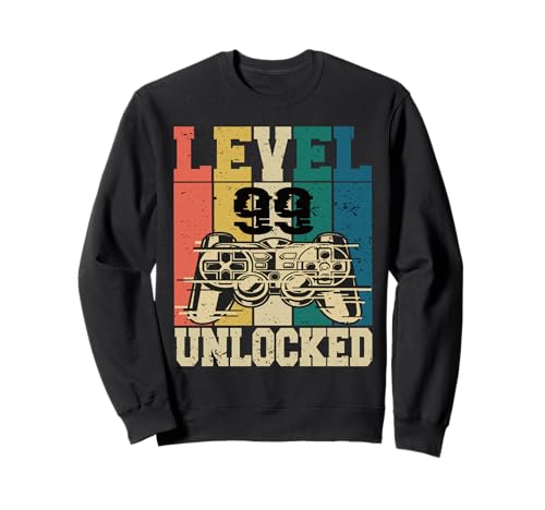 99 cumpleaños Gamer Gamer 99 años Nivel 99 desbloqueado Sudadera